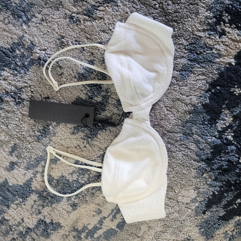 Triangl White Terry cloth bra top